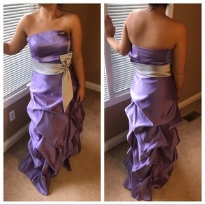 Purple ruffle gown